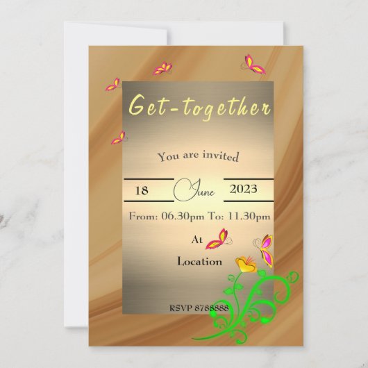 bijeenkomen Uitnodiging (Voorkant)