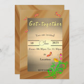 bijeenkomen Uitnodiging (Voorkant / Achterkant)