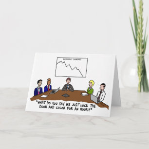 Bijeenkomst in boardroom kleur Wenskaart Kaart