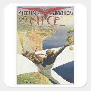  bijeenkomst in Nice Vierkante Sticker