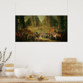 Bijeenkomst van de Puits-du-Roi Hunt bij Compiegne Poster (Keuken)