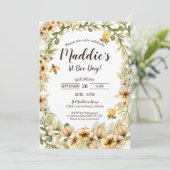 Bijen 1e verjaardag uitnodiging 1e bijendag honing (Staand voorkant)