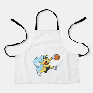Bijen als Basketball-speler met Basketball Schort