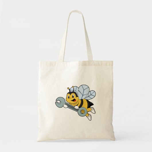 Bijen als mechanisch met moersleutel tote bag (Voorkant)