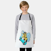 Bijen als Skater met skateboard Schort (Gedragen)