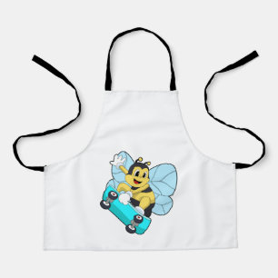 Bijen als Skater met skateboard Schort