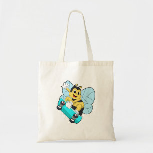 Bijen als Skater met skateboard Tote Bag