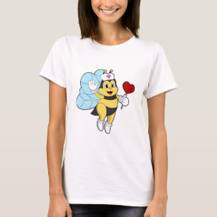 Bijen als verpleegster met Heart.PNG T-shirt