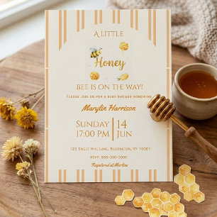 Bijen Baby Shower, Aquarel Hommels Kaart