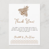 Bijen Baby shower Dank je wel Briefkaart (Voorkant)