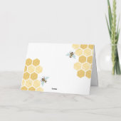 Bijen Baby shower Dank je wel Kaart (Achterkant)