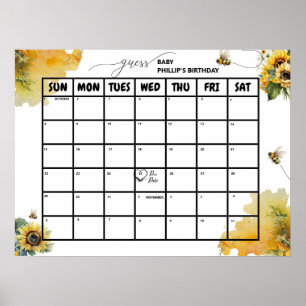 Bijen Baby shower   Poster vervaldatum