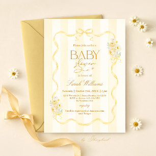 Bijen baby shower uitnodiging