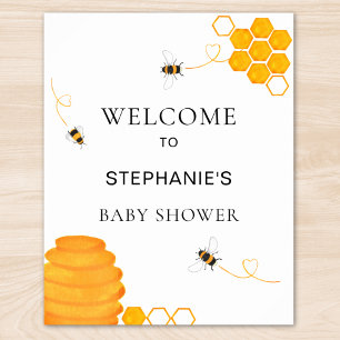 Bijen Baby shower Welkom Poster