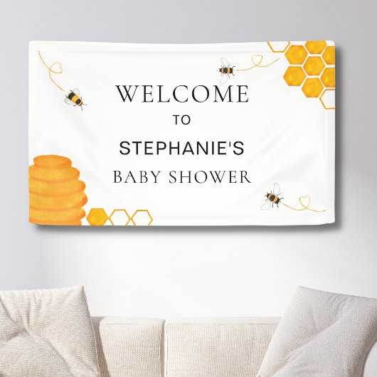 Bijen Baby shower Welkom Spandoek