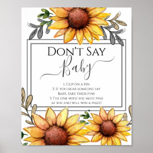 Bijen Baby shower Zeg niet dat het Poster van het