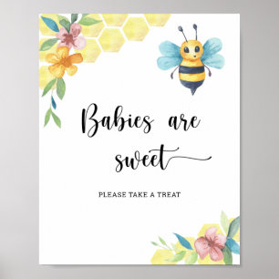 Bijen - baby's zijn zoet poster