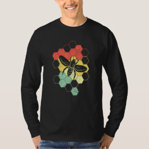 Bijen Bijen Bijen Vintage Retro Honeycomb Beehive T-shirt