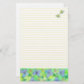 Bijen bloeien geel gevoerd briefpapier (Voorkant / Achterkant)