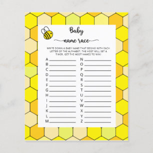 Bijen bloemige baby naam race spel