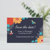 Bijen & Bloesems Save-the-Date Kaart (Staand voorkant)