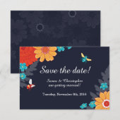 Bijen & Bloesems Save-the-Date Kaart (Voorkant / Achterkant)