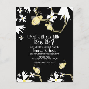 Bijen Daisy en Floral Gender onthullen Briefkaart