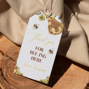 Bijen Dank u Label Birthday Baby shower Cadeaulabel