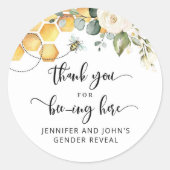 Bijen dank u voor het zijn hier stickers (Voorkant)