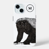 Bijen das monogram initiaal Case-Mate iPhone case (Achterkant)