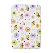 Bijen en bloemen badmat (Voorkant Verticaal)