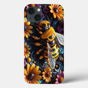 bijen en bloemen iPhone 13 hoesje