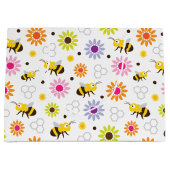 Bijen en bloemen groot cadeauzakje (Voorkant)