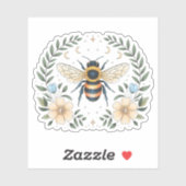 Bijen en bloemen hemelse vinyl sticker (Vel)