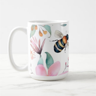Bijen en bloemen koffie koffiemok