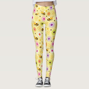 Bijen en bloemen leggings