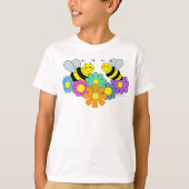 Bijen en bloemen t-shirt (Voorkant)