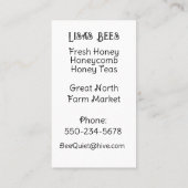Bijen en bloemen vers honing Visitekaartje (Achterkant)