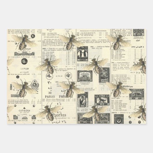 Bijen en catalogus inpakpapier vel (Voorkant 2)