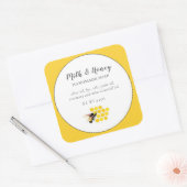 Bijen en Honeycomb Apiary Beekeepers Vierkante Sticker (Envelop)