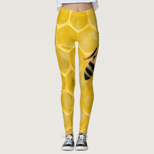 bijen en honingraat leggings