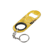 bijen en honingraat mini flessenopener (Achterkant Gekanteld)