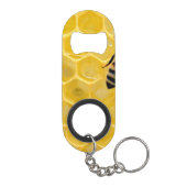 bijen en honingraat mini flessenopener (Achterkant)