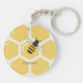 Bijen en Honingraat Sleutelhanger (Achterkant)