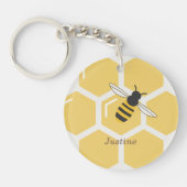 Bijen en Honingraat Sleutelhanger (Voorkant)