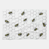Bijen en Honingraat Theedoek (Horizontaal)