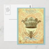 Bijen en kroon briefkaart (Voorkant / Achterkant)