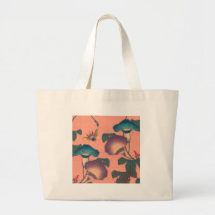 Bijen en langwerpige Japanse Aziatische kunst Grote Tote Bag