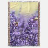 Bijen en lavendel gooien deken (Voorkant Verticaal)