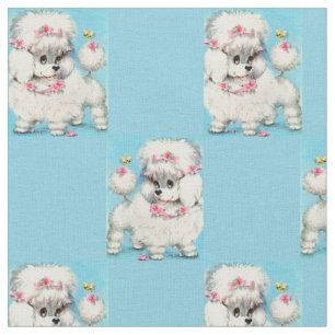 bijen en poezelpuppy novelty print stof